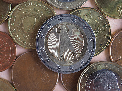 欧元硬硬币 欧洲联盟作为背景货币投标财富商业银行业花费现金金融薄荷背景图片