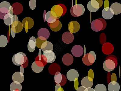 抽象的红色黄色圆圈和椭圆插图背景气泡几何学图片