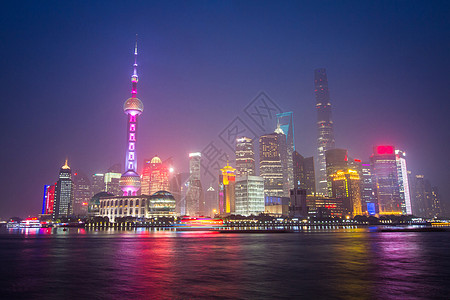 中国上海邦韦坦反射摩天大楼快门外滩电视乐队图片