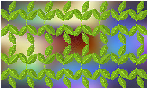 抽象背景下绿叶的数字纺织品设计草图织物墙纸丛林装饰品植物群装饰热带植物异国图片