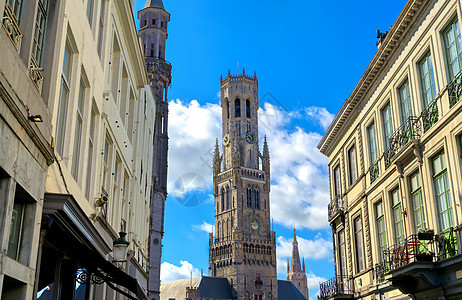 比利时布鲁日贝尔弗里里荷卢地标历史市场历史性景观正方形建筑旅行建筑学图片