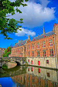 布鲁日 比利时运河风景地标建筑学景观建筑城市历史性旅行旅游遗产图片