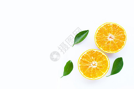 高维生素C 橙色水果和白底的叶子桌面桌子早餐皮肤营养排毒热带饮食柚子甜点图片