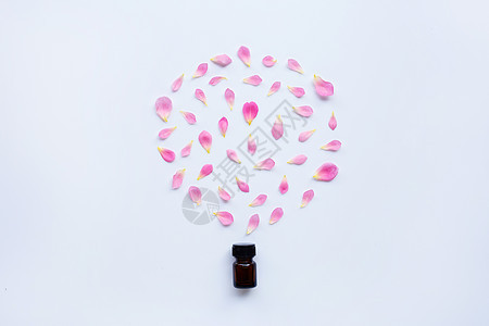 白化芳香治疗用的瓶装玫瑰基本油温泉礼物化学按摩身体香气芳香滴管草本植物香味图片