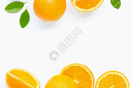 新鲜橙色柑橘仁水果 白后院隔离叶子菠萝柠檬甜点橙子皮肤热带植物排毒食物果汁图片