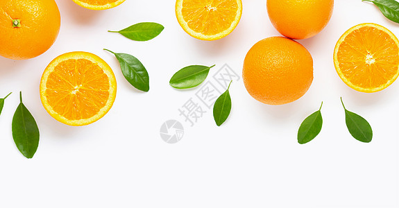 新鲜橙色柑橘仁水果 白后院隔离叶子柠檬果汁热带甜点食物饮食排毒菠萝植物皮肤图片