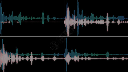 波形音频频谱中计算机生成的均衡器条图片