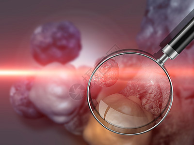 病毒和细菌放大镜癌症卫生流感纳米宏观细胞微生物蓝色医疗背景图片