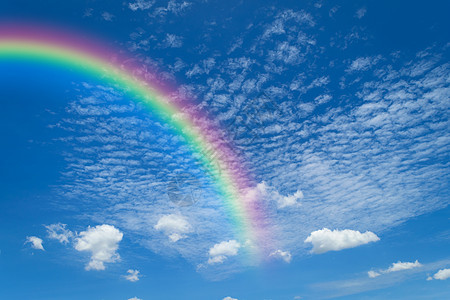 蓝天云与 rainbo自由风景气氛天气空气活力场景彩虹蓝色太阳图片