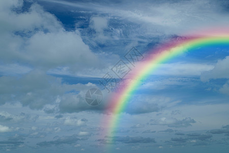 蓝天云与 rainbo自由彩虹蓝色环境空气活力阳光天堂太阳风景图片