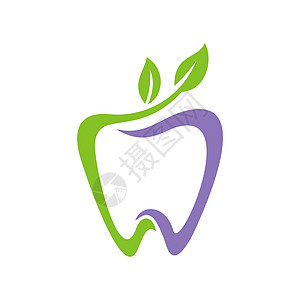 牙齿和叶子标志模板插图设计 矢量 EPS 10卫生食物公司病人诊所办公室医疗保险医生药品牙医图片