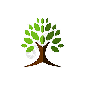 矢量绿叶绿叶树标志模板插图设计 矢量 EPS 10标识工作室互联网商业技术橡木生长植物办公室网站背景