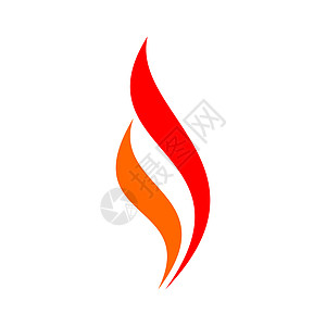 Swoosh 的火焰标志模板插图设计 矢量 EPS 10图片