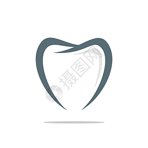 牙齿图标牙齿形状牙科标志模板插图设计 矢量 EPS 10背景