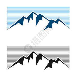 山图标标志矢量模板插图设计 矢量 EPS 10办公室旅行岩石顶峰标识首脑网络互联网工作室峡谷图片
