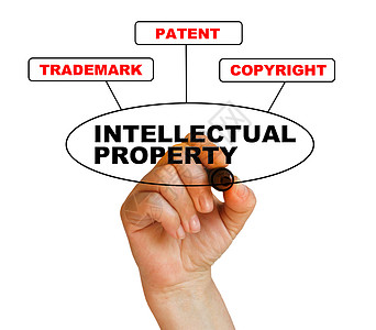 知识产权公式法律指标商标版权知识分子手臂图表红色机密图片