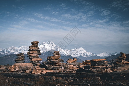 种植Anapurna基地营地风景目的地首脑村庄旅游旅行冰川高度高地雪山图片