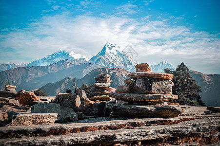 种植Anapurna基地营地目的地雪山冰川旅游高地风景冒险摄影首脑高度图片