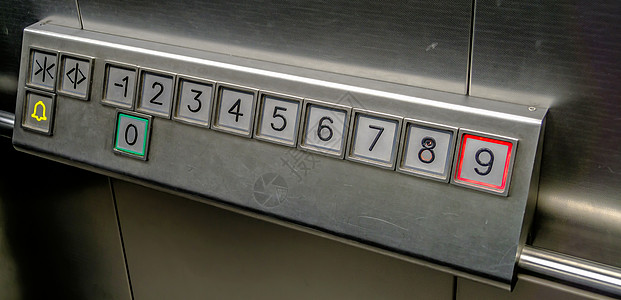 显示电梯中地板的显示建筑学商业合金金属控制板建筑地面酒店数字反光图片