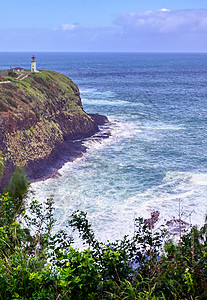 Kauai 夏威夷灯塔海岸线半岛旅行旅游天空热带悬崖地平线海岸灯塔图片