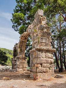 古代史齐利斯市大型浴池的废墟 著名的建筑师旅游建筑建筑学旅行假期浴缸火鸡考古学母国古董图片