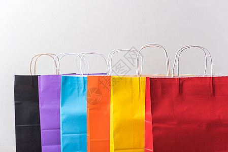 彩色购物袋行产品商品购物者白色购物零售营销展示商业礼物图片