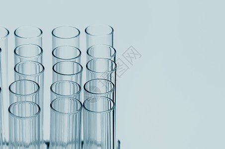 科学实验室实验试验管 科学家研究用技术设备药品化学测试化学品液体管子蓝色医疗制药生物图片