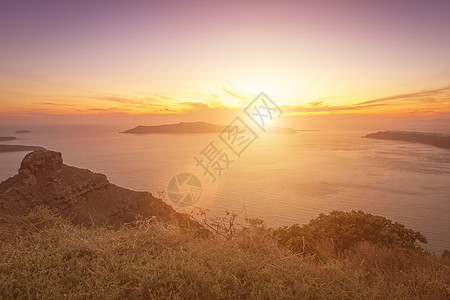 海景的日落 俯视喀路德拉和六海中的海面全景天空岩石地平线旅行酒店射线太阳日出天堂图片