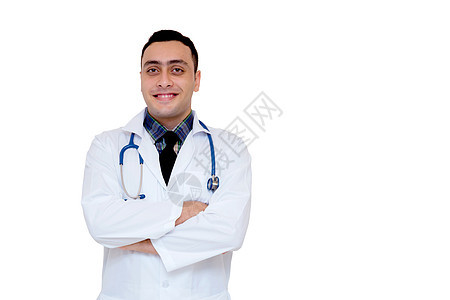 白色背景与男性医生隔离的肖像画医院外科卫生护士儿科微笑牙医诊所工作保健图片