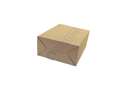 在白色背景上孤立的纸板盒货物邮件送货仓库商业店铺礼物棕色纸盒邮政图片