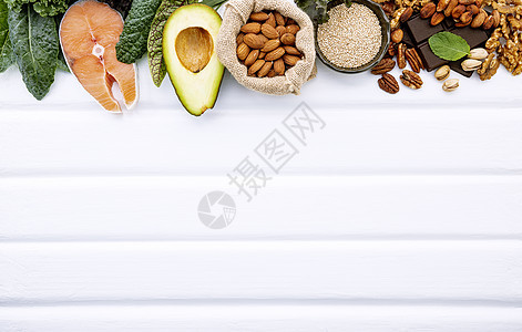 白色背景下健康食品选择的成分营养麦片健康饮食血管酮类烹饪饮食蔬菜纤维美食图片