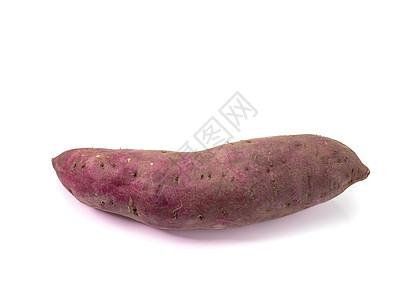 白色背景的新鲜有机甜土豆蔬菜食品 在白色背景中食物紫色植物红色农业图片