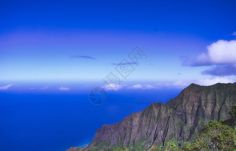 夏威夷考艾的纳帕利海岸天线公园天堂旅游假期远足海洋海滩蓝色旅行图片