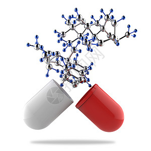 带胶囊药丸和分子的听诊器在手药物勘探药剂处方医学治愈心理学制药测量药店图片