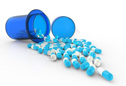 药丸瓶中溢出的药丸瓶子预防性宽慰胶囊处方医疗剂量药店白色保险图片