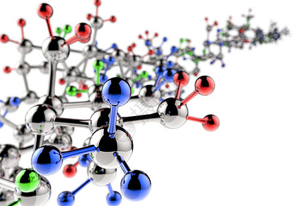 3d 分子介质绿色化学原理图金子螺旋科学蓝色生物学技术物质图片