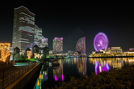 横滨市旅行公园金融墙纸场景反射圆圈中心城市风景图片