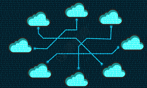 具有数字背景的云计算机动性客户贮存网络互联网渲染数据计算基础设施插图图片