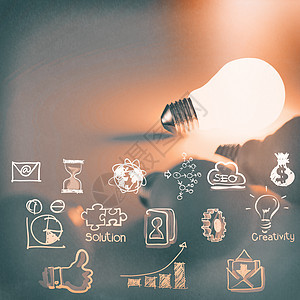 关于业务战略的3号灯泡d反射发明白炽灯解决方案科学技术想像力辉光活力照明图片