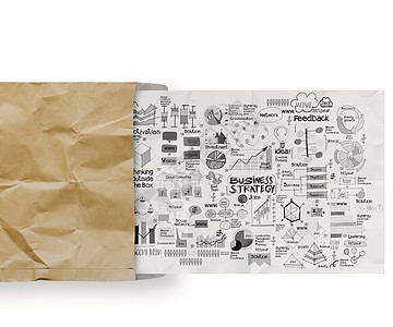 关于纸包背景的折叠纸面包装业务战略 作为摘要图片