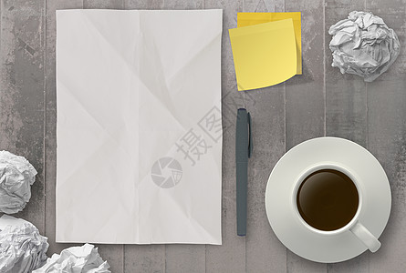 咖啡杯加折叠纸图片