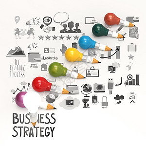 创意设计业务作为铅笔灯泡 3d 作为业务 des智力顾问商业教育报告图表竞赛组织团队公司图片