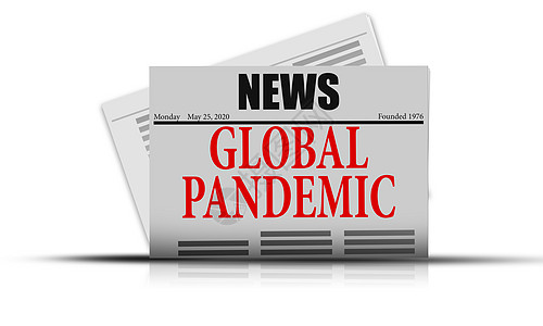 报纸首页头版警告全球流行病爆发图片