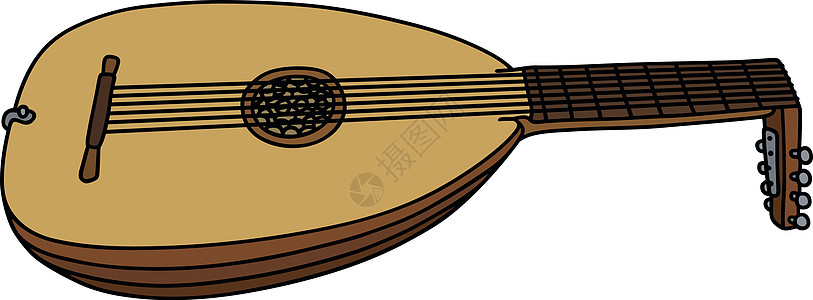 历史悠久的木制 lut艺术乐器诗人字符串卡通片音乐舞蹈图片