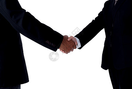 一个商务人士和一个被隔离的女商务人士之间握手摇晃交易成功商业女性合伙女孩协议朋友会议女士图片