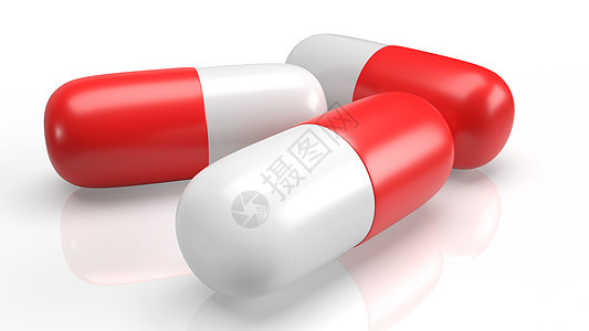 红色白色3D胶囊可以提供医疗内容剂量药片药物治疗处方团体科学药店疼痛医院图片