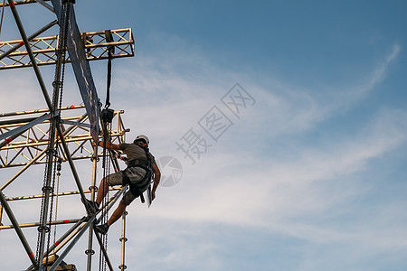 脚手架工人住房商业男人天空工程劳动起重机安全承包商建筑学图片