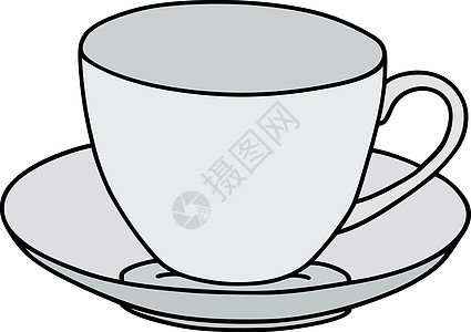 白咖啡杯茶碗陶瓷杯子饮料厨房卡通片陶器咖啡飞碟图片