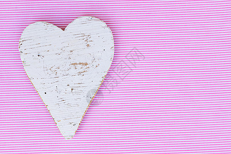 情人节心背景浪漫条纹复古周年织物明信片材料活动粉色木质图片