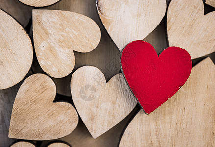 爱心背景木头工艺风格明信片情侣复古手工品木质活动乡村图片
